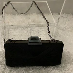 Like new satin box clutch